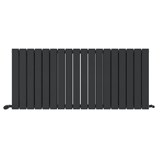 Belgravia Horizontal Double Slim Flat Panel Radiator Matt Anthracite - 5 Sizes
