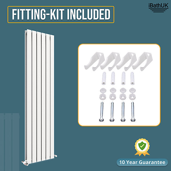 Belgravia Vertical Double Slim Flat Panel Radiator Matt White - 2 Sizes