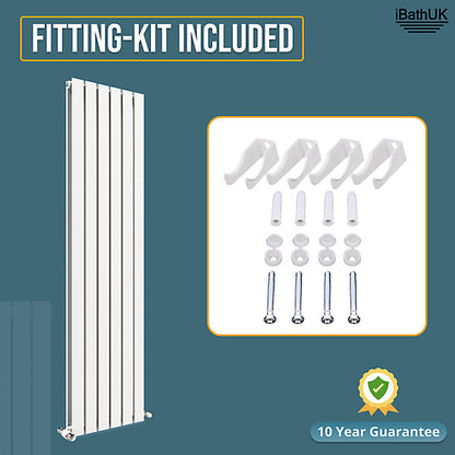 Belgravia Vertical Double Slim Flat Panel Radiator Matt White - 2 Sizes