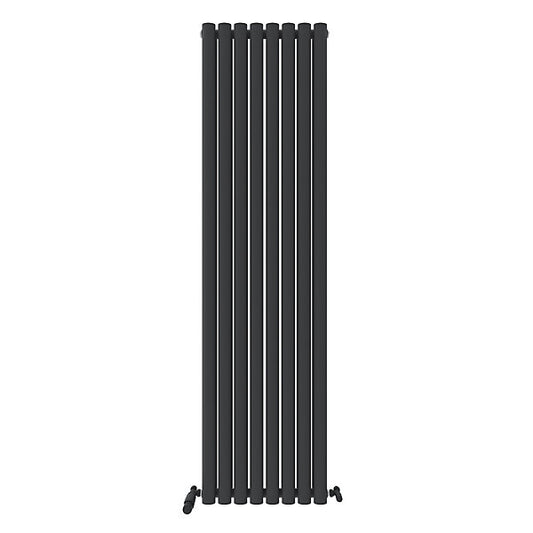 Princia Vertical Double Oval Panel Radiator 1600 x 480mm - 2 Colours