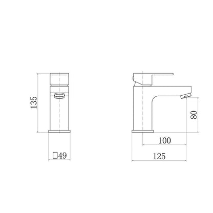 Munro Mono Basin Mixer Tap with Waste - 3 Colours