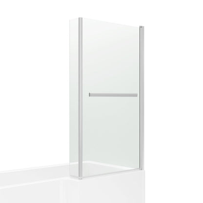 Purina L Shape Bath Screen 805 x 1400mm with Towel Rail - Chrome