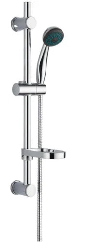 Dura Round Shower Rail kit with soap dish - Chrome