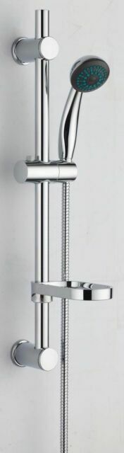 Dura Round Shower Rail kit with soap dish - Chrome