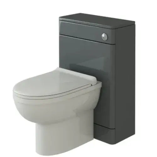 Solar Waterproof 500mm WC Unit  - Anthracite Gloss