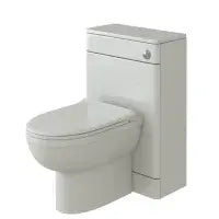 Solar Waterproof 500mm WC Unit  - White Gloss