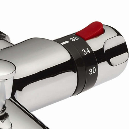 Pro Thermostatic Deck Mounted BSM - with pillars - Chrome