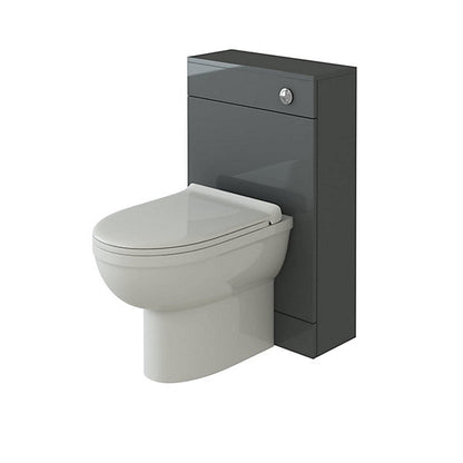Petite/Mini 500x200mm Cloakroom WC unit - Anthracite Grey Gloss