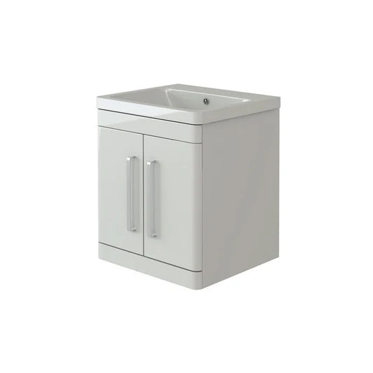 Orion 500 2 Door Wall Hung Vanity Unit With Basin - White