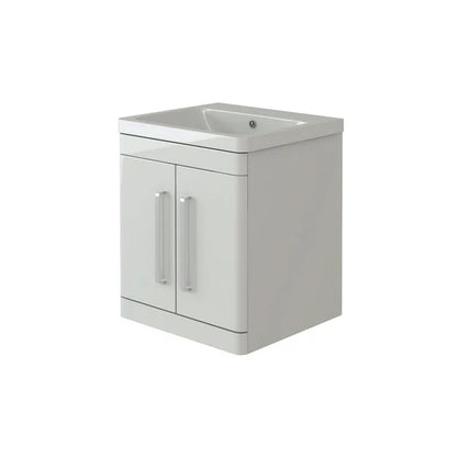 Orion 500 2 Door Wall Hung Vanity Unit With Basin - White